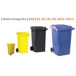 WASTE/DUST BIN 240LITER GREEN WHEELS-CMR