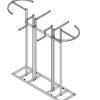GARMENT SAND 6 ARM CHROME FINISH