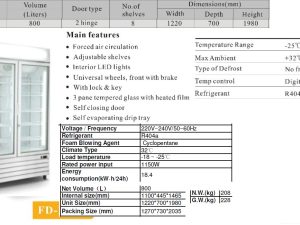 FREEZER 2 DOOR FD-LS122