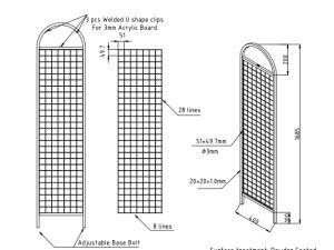 GRILL WALL STAND W400XH1685+TUBE20*20*1
