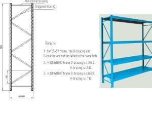 MEDIUM DUTY WARE HOUSE SHELVING H-2.5CM,D-60CM,L-201CM