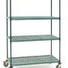 METROMAX Q GRID SHELF,MOBILE POST,+4WHEEL-4LV