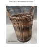 PLASTIC RATTAN 39(T)X30(B)X33.5-42.5(H)CM