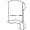 SEMI CIRCEL STAND- L1125*H1300MM SS FINISH