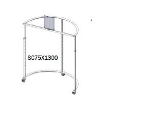 SEMI CIRCLE CLOTH STAND L750*H1300 TO 1800