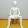 CHILDREN MANNEQUINS SITTING WITH EGG HEAD WHT